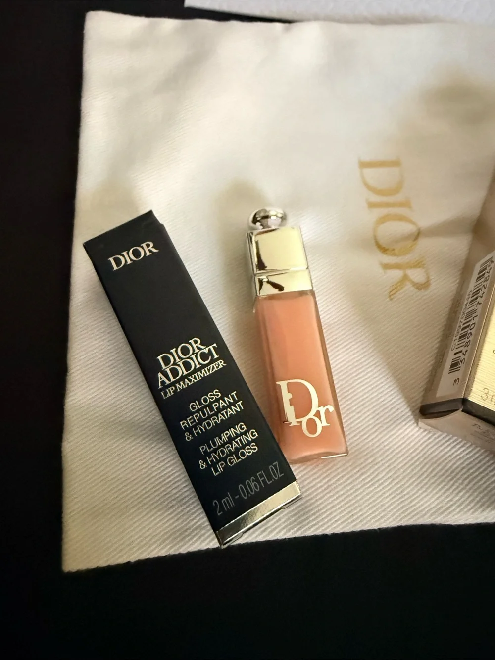 DIOR minis goody gift bag Addict Lip Glow Pink Sheer Hydrating Lip Balm - DIOR